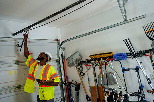 Professional Garage Door Panel Replacement technician working in Olmsted County County, MN